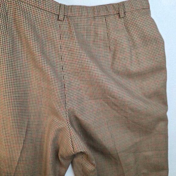 Pendleton 90s 18 Wool Trousers Tailored Wide Leg Plaid Pleated High Rise Vintage - Picture 4 of 10